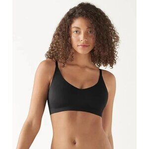 True & Co Black True Body Triangle Bra Large Wireless Convertible TR18621